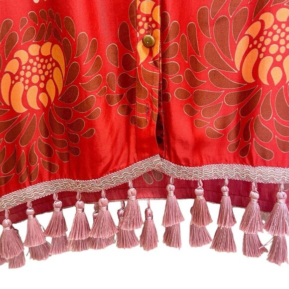 Alexis Emotion Floral Shirt Dress in Orange Blossom Size Small - Picture 9 of 9